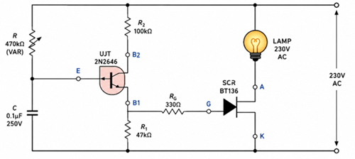 Figure 8. UJT Lamp Dimmer Circuit.png